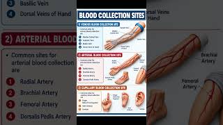 🩸 Blood Collection Sites | DMLT & Medical Lab Students#bloodcollection #phlebotomy #bloodsample