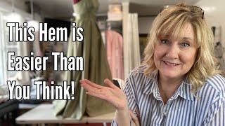 ￼How to Hem a Bagged Hem (Enclosed Hem) Prom Gown. Formalwear Sewing Techniques. Wedding Gown