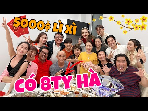 LÌ XÌ trị giá $5000 - các nghệ sĩ NÁO LOẠN đến nhà VIỆT HƯƠNG hái lộc | Huy Khánh Vê Lốc