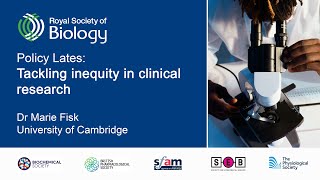 Dr Marie Fisk | Tackling inequity in clinical research | Royal Society of Biology