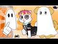 BABY PETS 👻😱 Kira and Max dress up as CATRINA and GHOST for HALLOWEEN 🎃