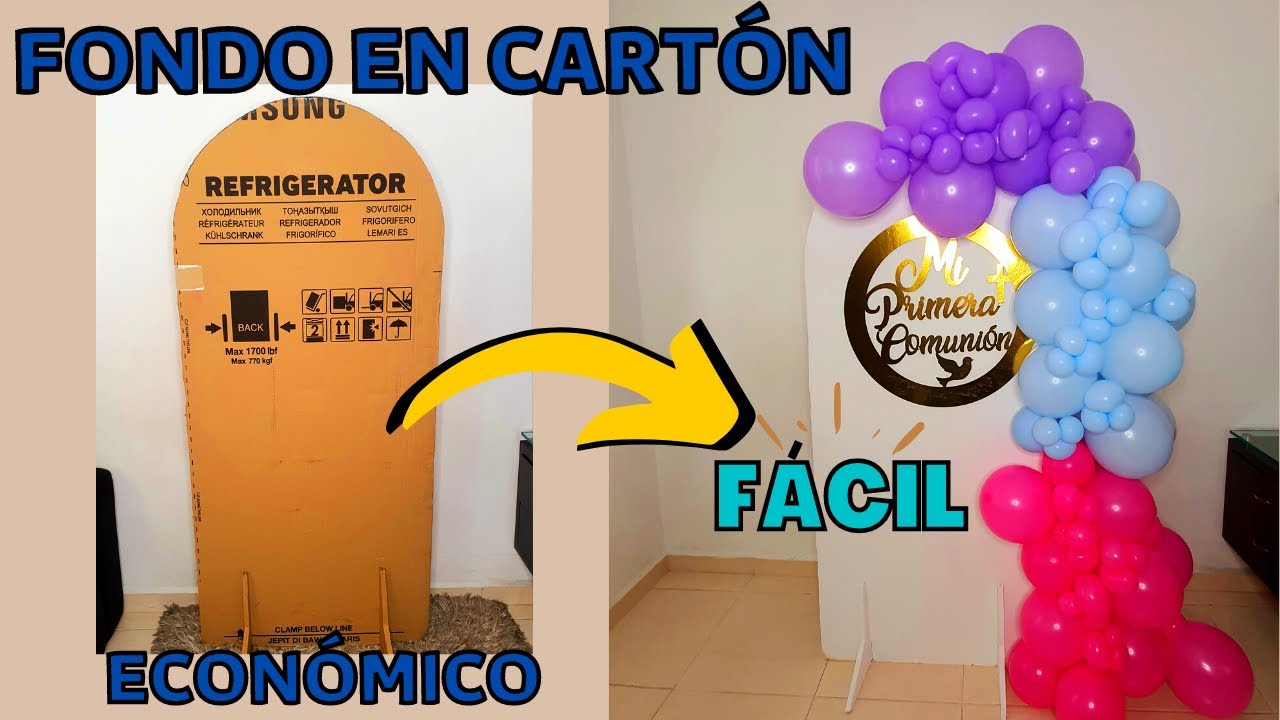 FONDO EN CARTÓN PARA EVENTOS/MAMPARA PARA FIESTAS/BACKDROP/DECORACIÓN/FACIL Y ECONÓMICO/DIY