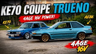 KE70 Turbo 4AGE 16V vs AE86 Trueno 🔥 JDM Legends