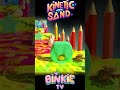 ⭐🔷 Bowling Ball Rolls Through Kinetic Sand Shapes Learning Fun | Binkie TV