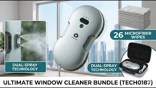 Cleanbot Tech0187 Window Cleaner Robot Review: Dual-Spray & 26 Pads!