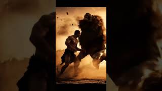 Prehistoric Man Fights a Tiger Bare-Handed