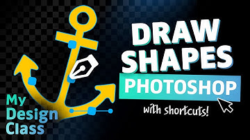 How To DRAW SHAPES With The Pen Tool In Photoshop