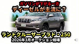 【ディーゼルが主流に？】ランドクルーザー250およびプラド2026年3月オークション相場