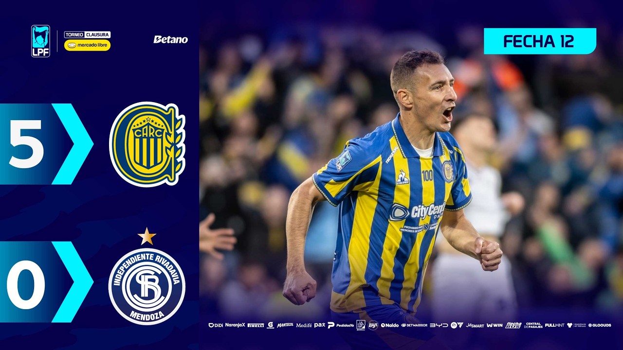 [아르헨티나 리그] ROSARIO CENTRAL 5 : 0 INDEPENDIENTE RIV. | Resumen del partido | #TorneoMercadoLibre Claus