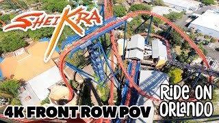 SheiKra at Busch Gardens Tampa - B&M Dive Coaster - Front Row POV in 4K