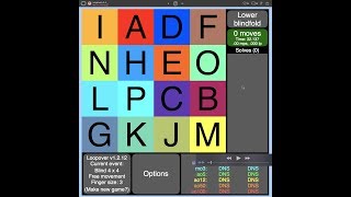 Loopover 4x4 bld with 3x3-Finger