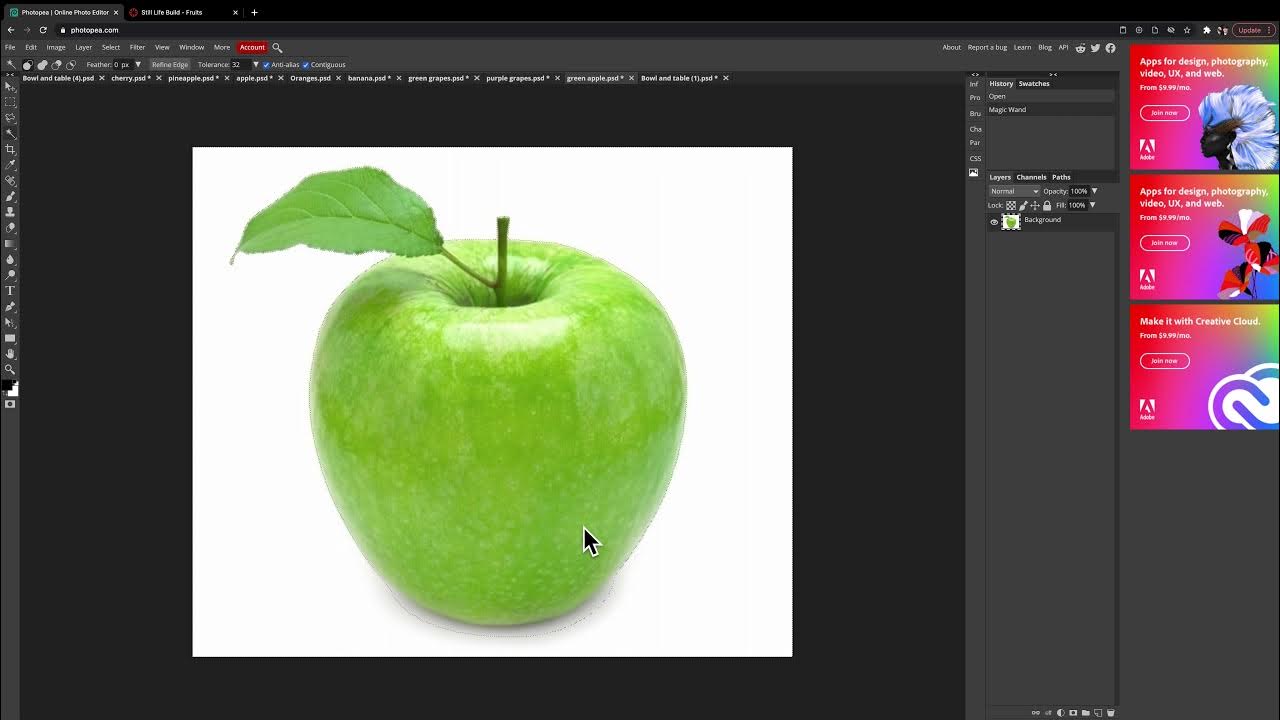 Fruit Bowl Photopea Tutorial - YouTube