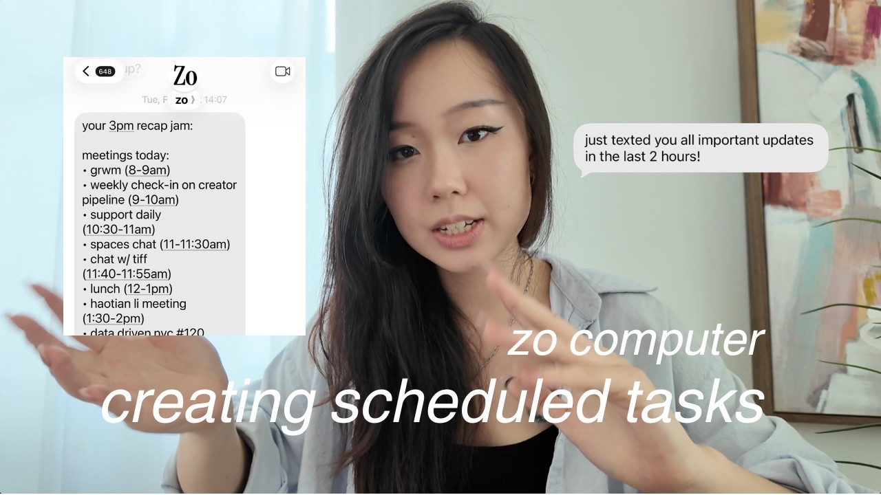 Zo Computer How to create SCHEDULED TASKS in Zo Computer - YouTube
