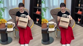 Home and office health pot, drink water and flower tea on schedule