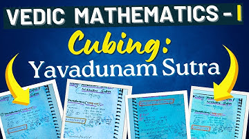 Cubing Yavadunam Sutra | Yavadunam Method | Vedic Mathematics 1 DU | Vedic Maths 1 Delhi University