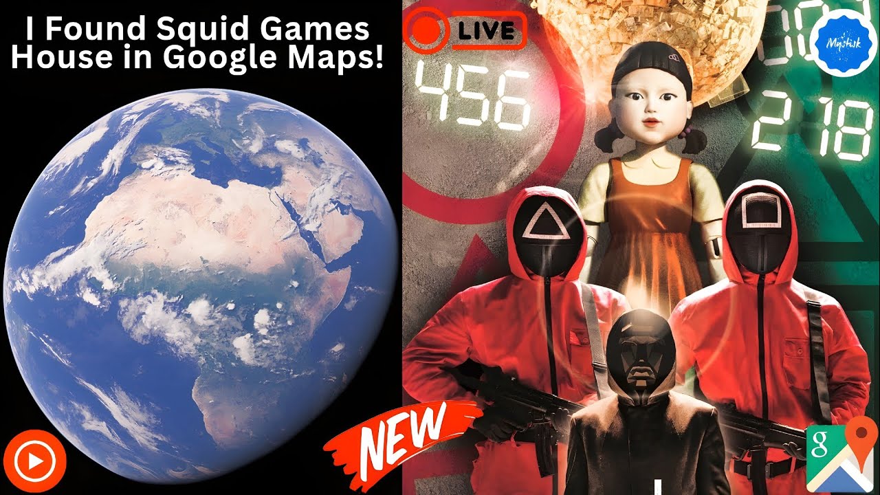 I found Squid Games House in Google Earth streams 🤯