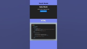 Dark Mode Toggle Button Using HTML, CSS & JavaScript | Beginner Project | #shorts #viralshorts
