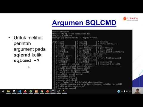 Video: Bagaimana cara menjalankan skrip SQL dalam mode Sqlcmd?