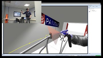 Virtual Reality Paint Robot Programming video HTC Vive Robotstudio