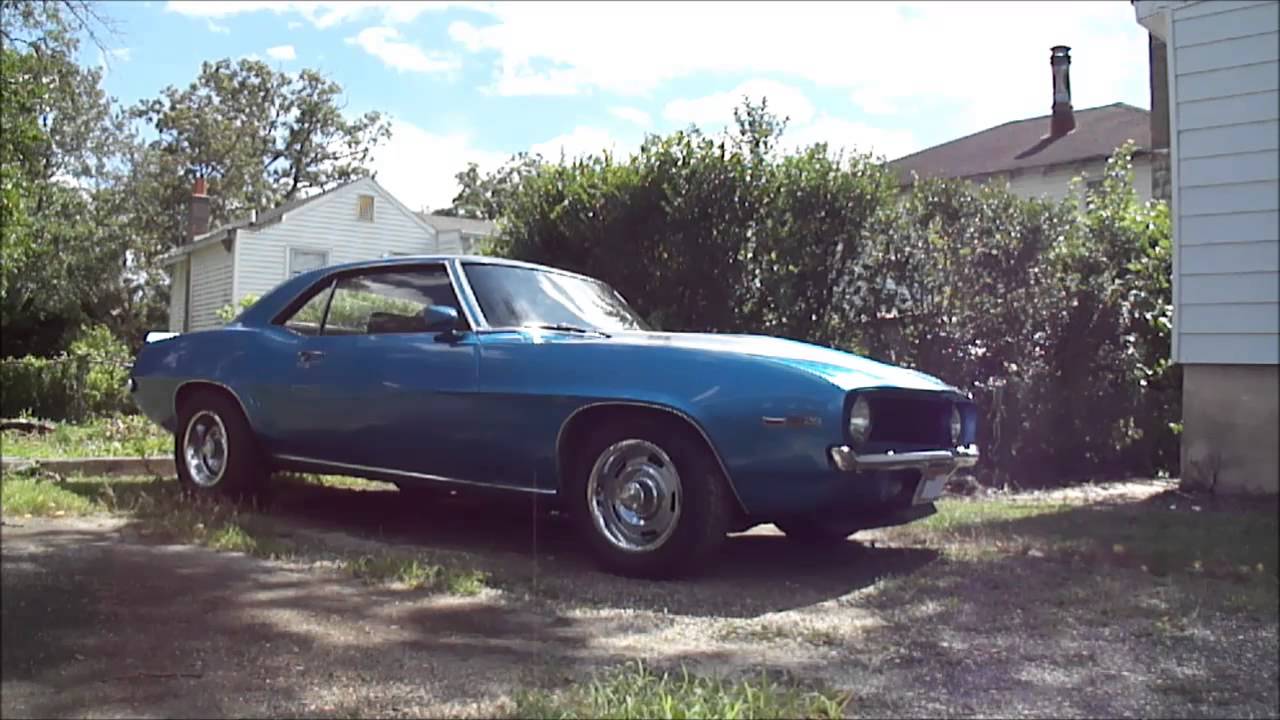 1969 Chevy Camaro Purple Hornies Exhaust Youtube