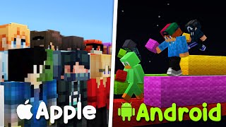 100 Minecraft Apple Players vs 100 Android Players