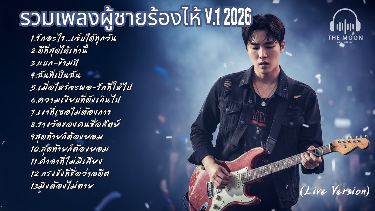 รวมเพลงผู้ชายร้องไห้ V.1 2026 (Live Version) | รวมเพลงเศร้าอกหัก ฟังแล้วน้ำตาซึม
