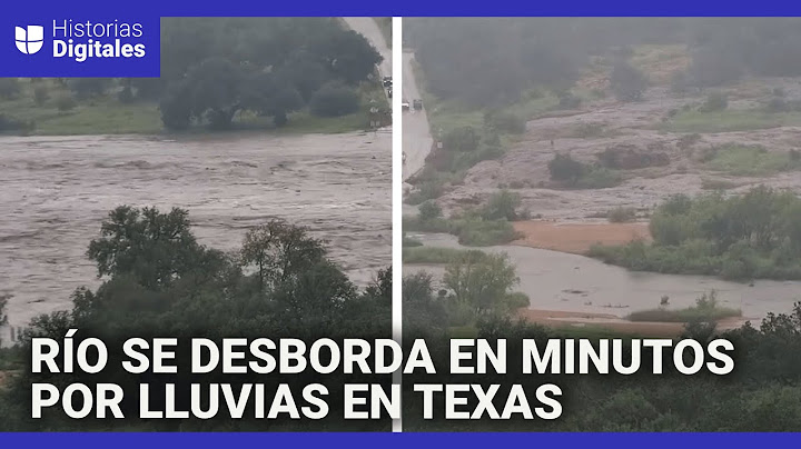En video: la rapidez y fuerza con la que creció un río e inundó una carretera en Texas