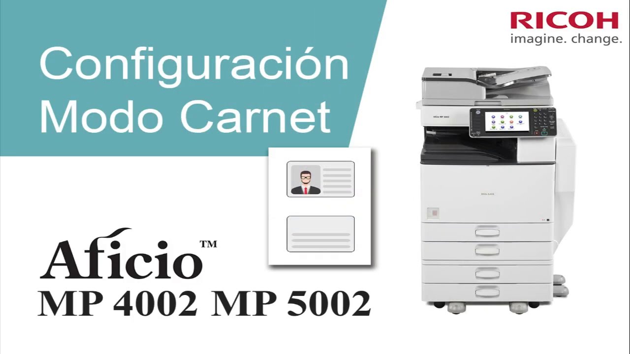 Copia de Carnet Fácil y Rápido en #Fotocopiadoras Ricoh 4002 - 5002 -  YouTube