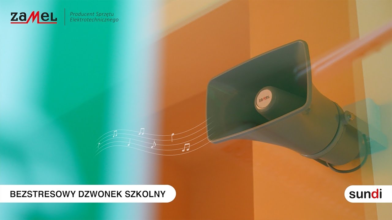 Dzwonek szkolny bezstresowy SDS-01 Zamel - YouTube