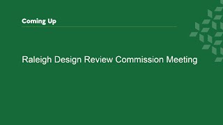 Raleigh Design Review Commission - May 2,  2024