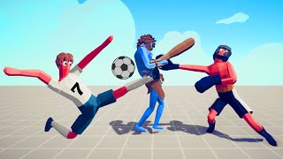 SOCCER PLAYER + BOXER vs EVERY UNITS | TABS - Totally Accurate Battle Simulator