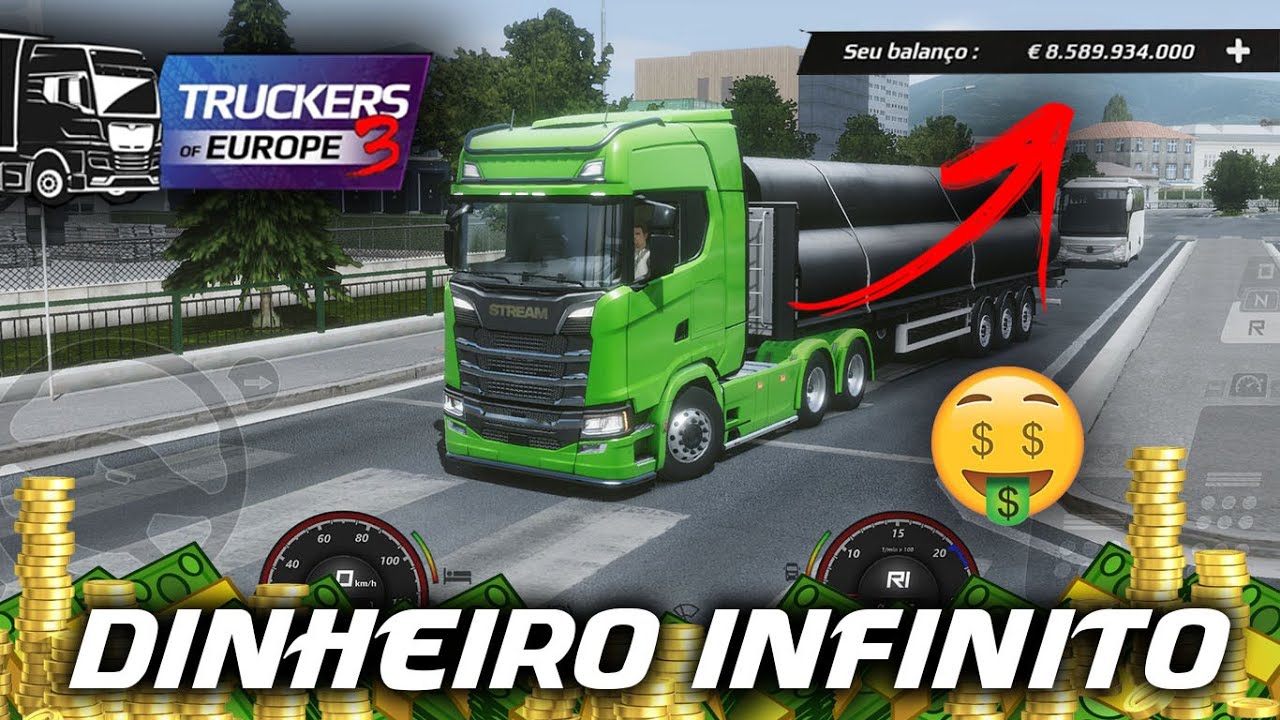 Dinheiro infinito no Truckes of Europe 3 versão 0.32.4 