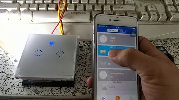 Turning the light on and off using a smartphone with Sonoff T1 smart WiFi RF wall switch