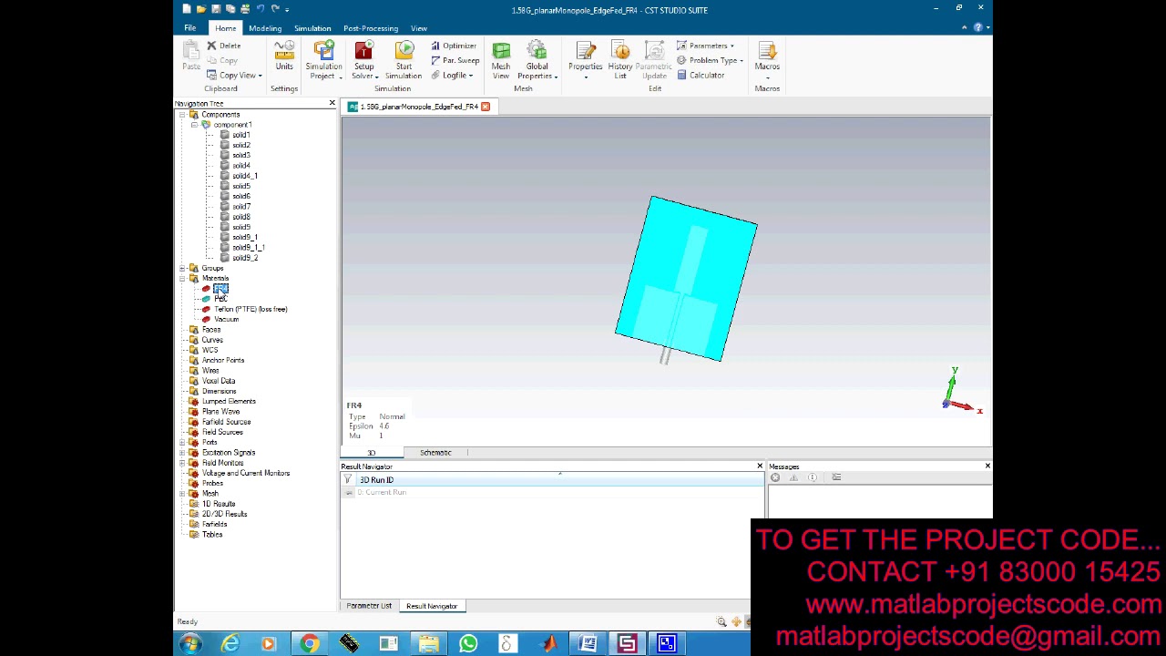 Cst design for Planar monopole edge fed antenna - YouTube