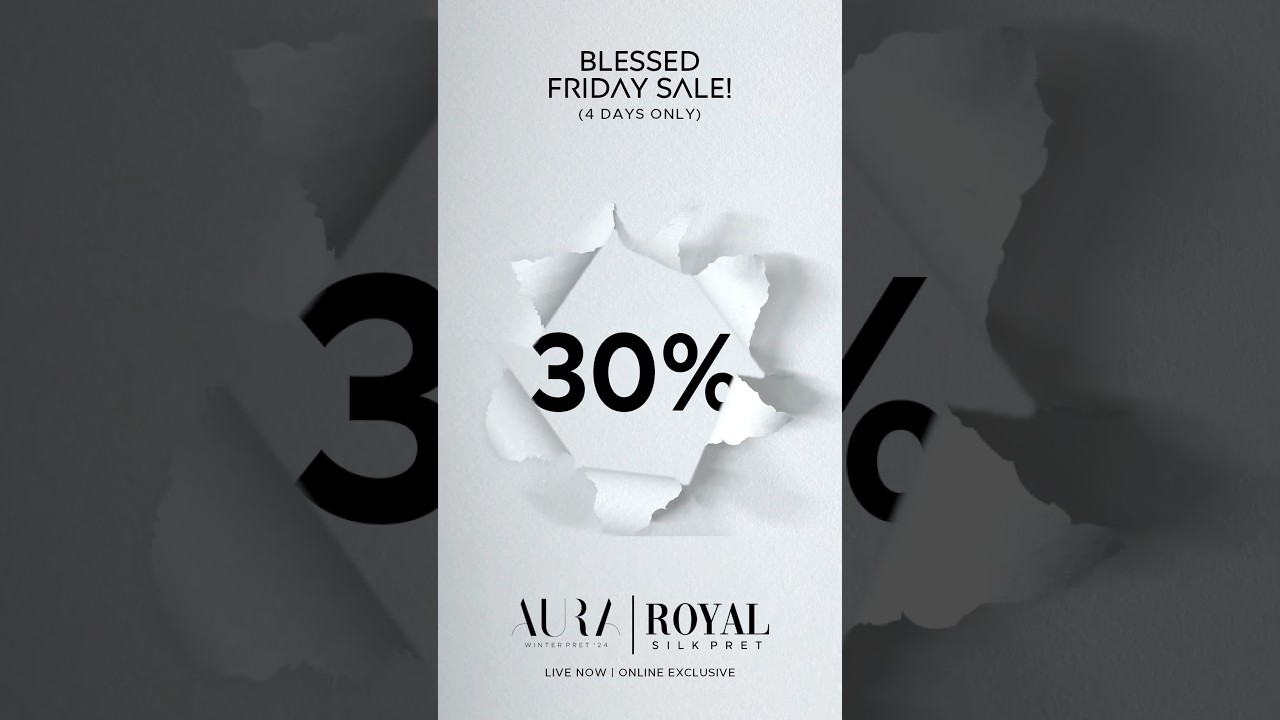 BLESSED FRIDAY SALE | LIVE NOW | 4 DAYS ONLY | FLAT 30% & 15% | ONLINE EXCLUSIVE