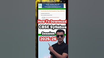 How To Download CBSE Latest Syllabus Academic Session 2025-26 #cbse2025 #cbsesyllabus #shorts