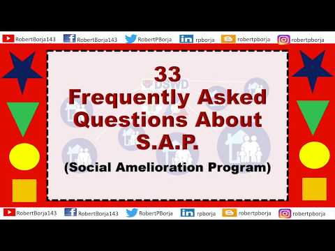 33 Important Frequently Asked Questions About SAP #SocialAmeliorationProgram #COVID19 #AyudaFromDSWD