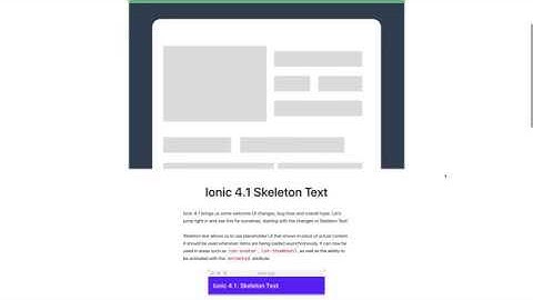 Ionic 4: Skeleton Text Angular