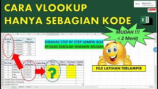 Cara VLOOKUP Hanya Sebagian Kode | VLOOKUP Kombinasi MID RIGHT LEFT