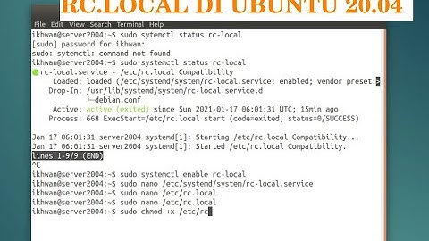 Mengaktifkan rc.Local di Ubuntu