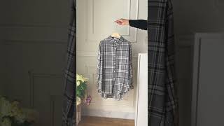 Kemeja Flanel Oversize yg kece banget 🥺 #fyp #ootd #shorts #shopeehaul #kemeja