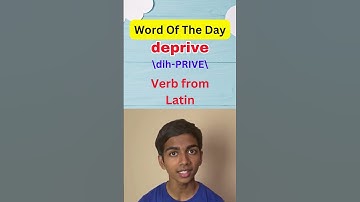 Word of the Day | DEPRIVE  #learnanewwordtoday