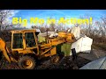 Ford 550 backhoe called big mo first demolition  chicken house will be no more