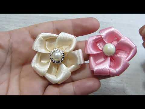 Como Hacer Flores Redondas Cinta, Manualidades, Accesorios para el CAbello