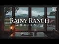 Rainy American Ranch Window | Cozy Farm Rain Ambience with Soft Country Music (4K)