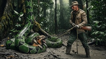 Brave Hunter Face GIANT Python in EPIC Battle to Save Innocent German Shepherds 💮 Emotional End