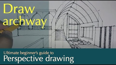 Perspective Drawing : Draw archway in one point perspective #shorts