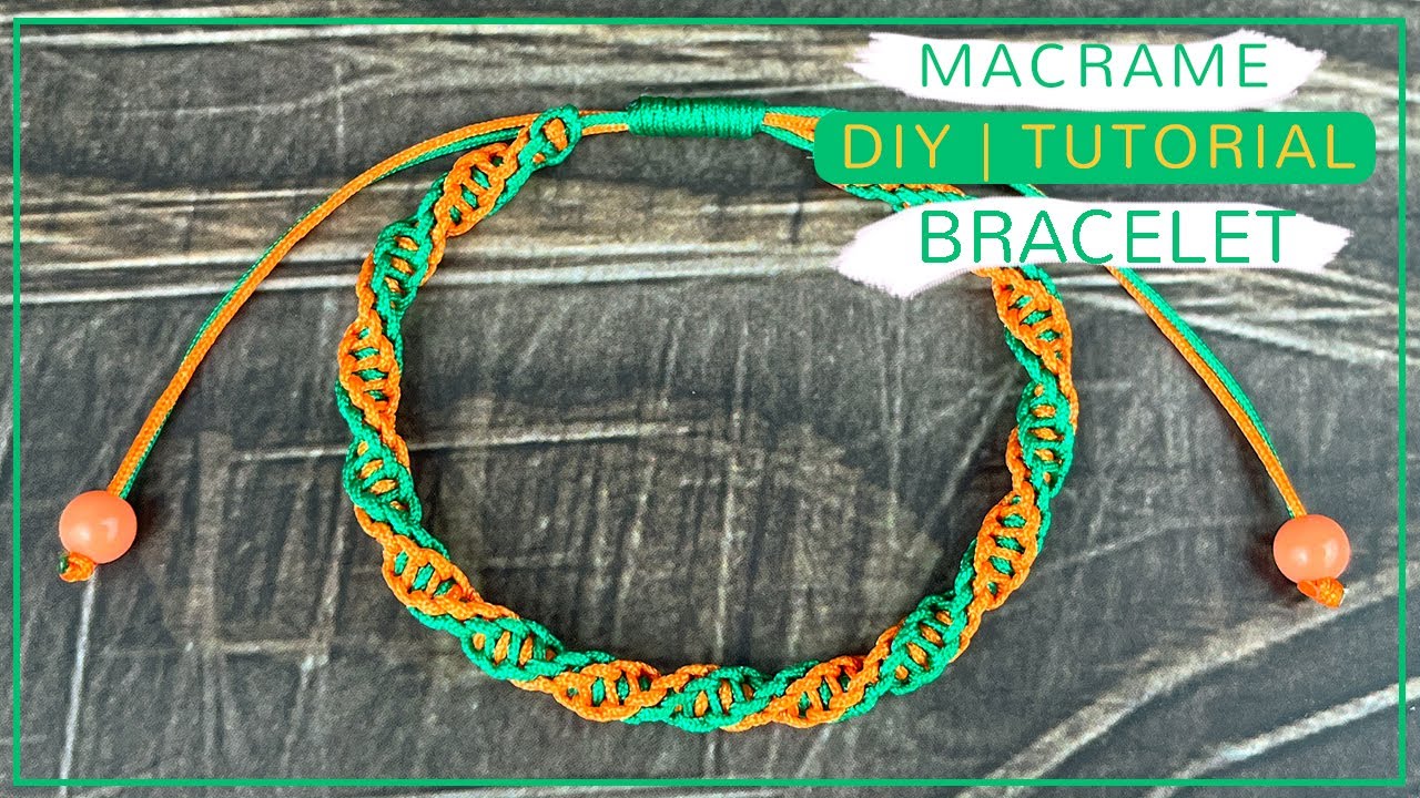 How to make a bracelet with square knot | Spiral Knot Bracelet | Thread ...