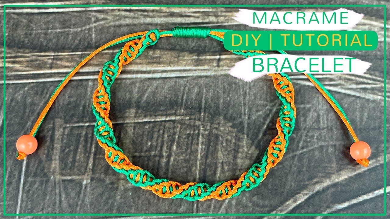 How to make a bracelet with square knot, thread bracelet making tutorial