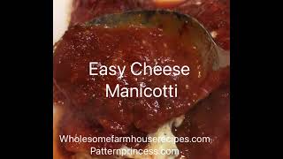 Easy Baked Cheese Manicotti Recipe